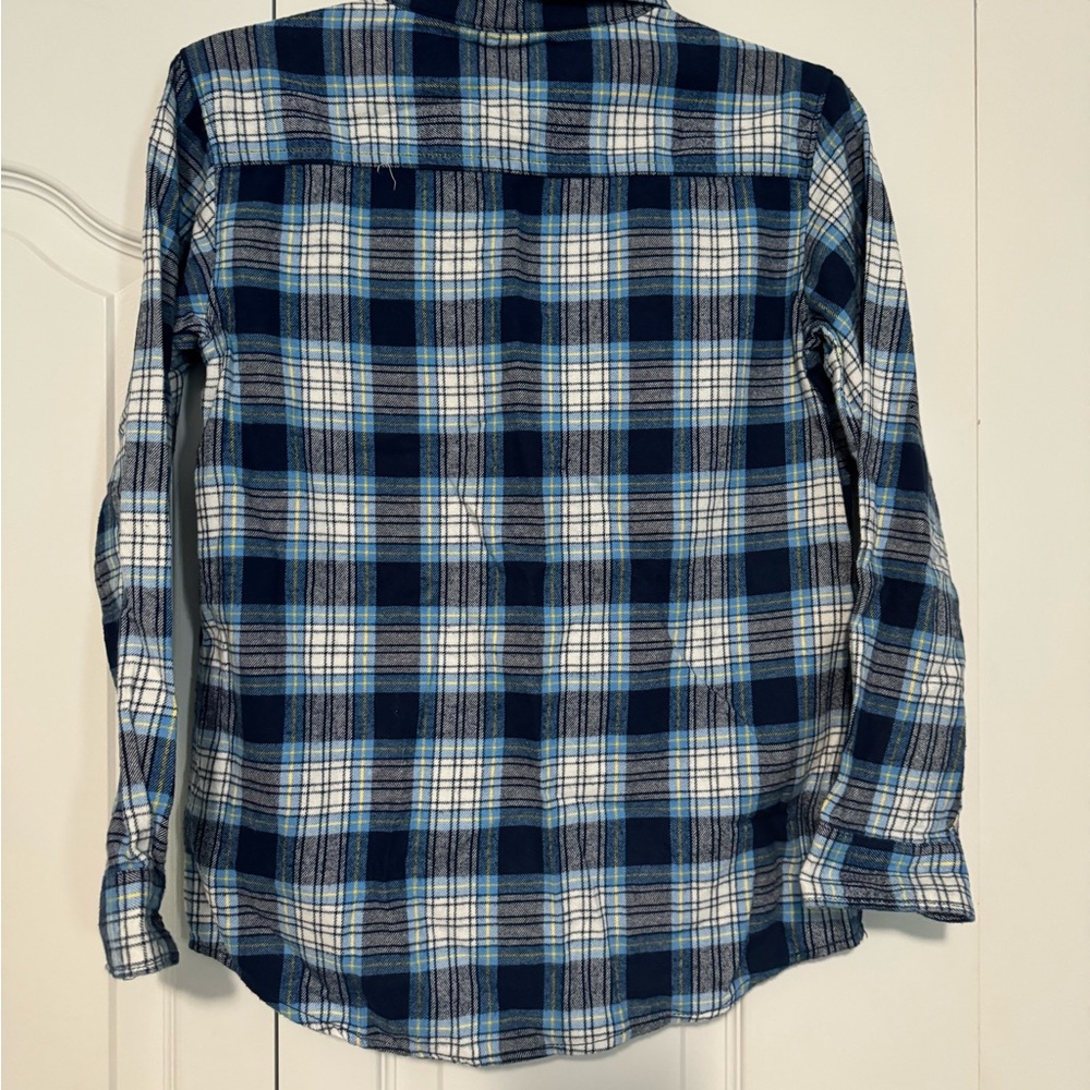 Boys Size 14 Carter’s Blue plaid Flannel Shirt New without tags